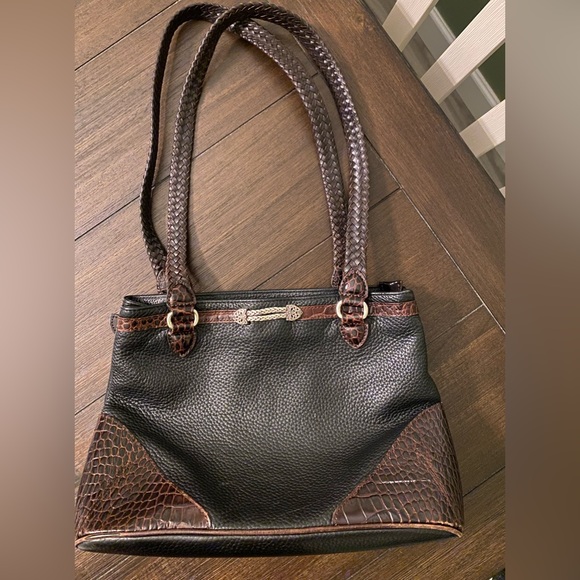 Brighton Shoulder Bag genuine leather black type Vintage Second Hand